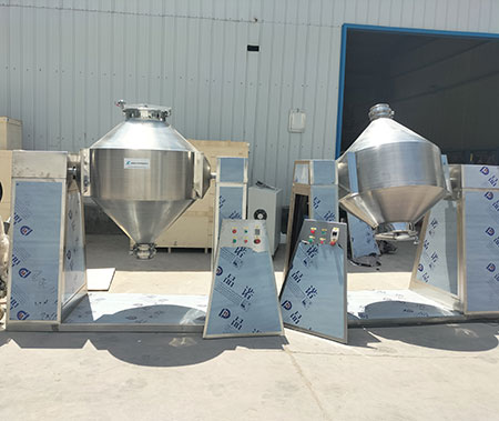 double cone mixer with stirrer